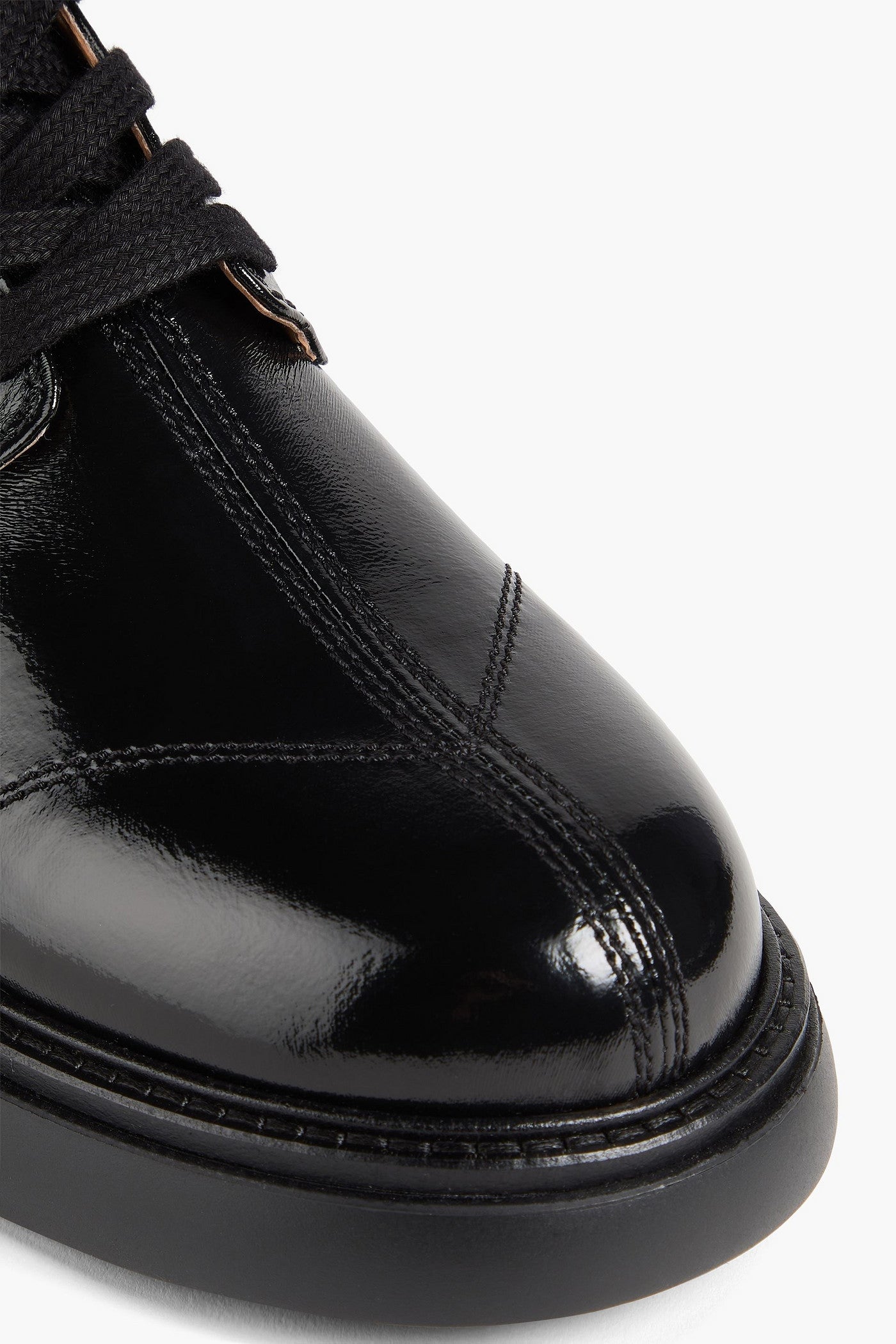 Ganni Glossed Brogues Black Women's
