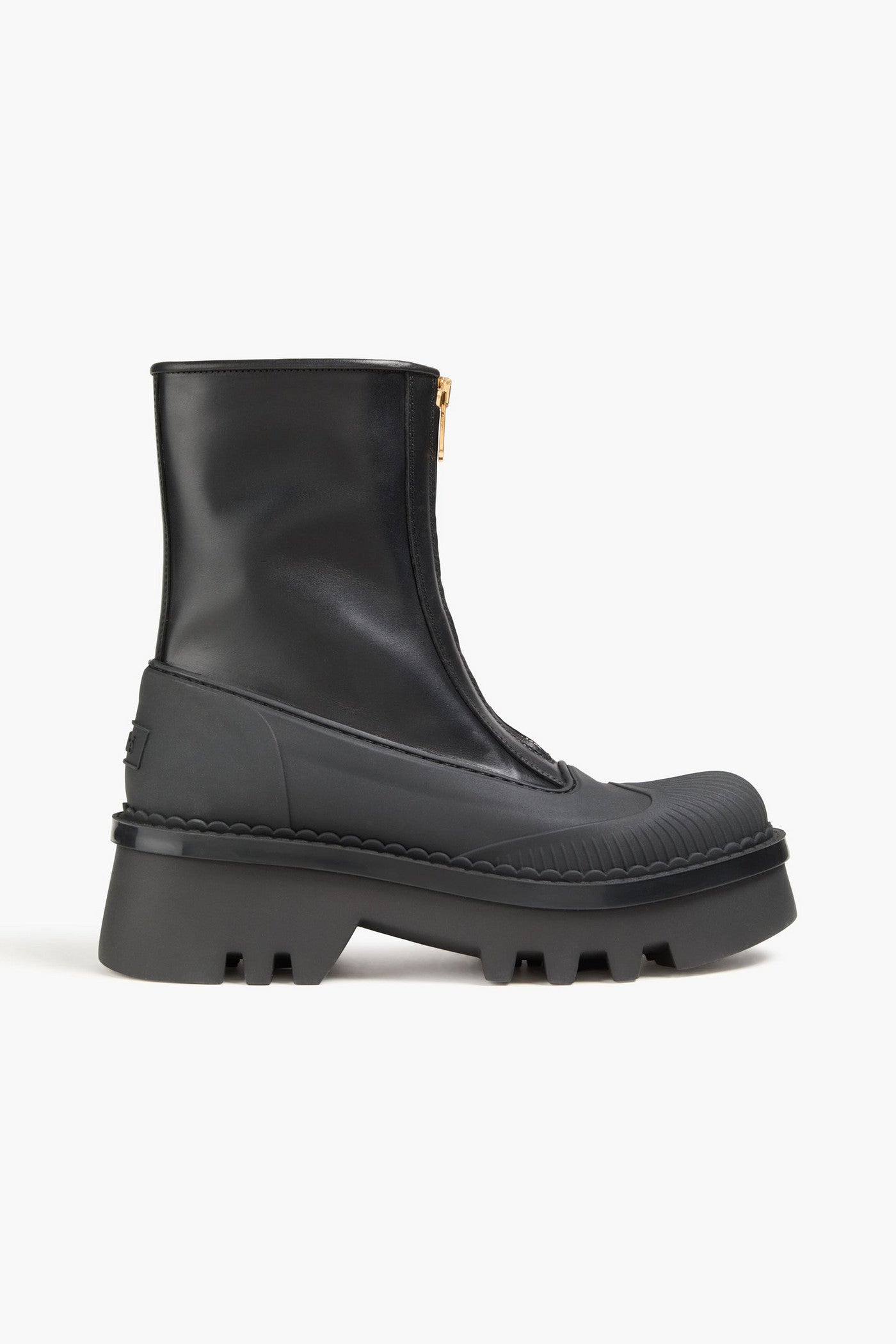 Chlo Raina Tpu-Trimmed Leather Ankle Boots Black Women's