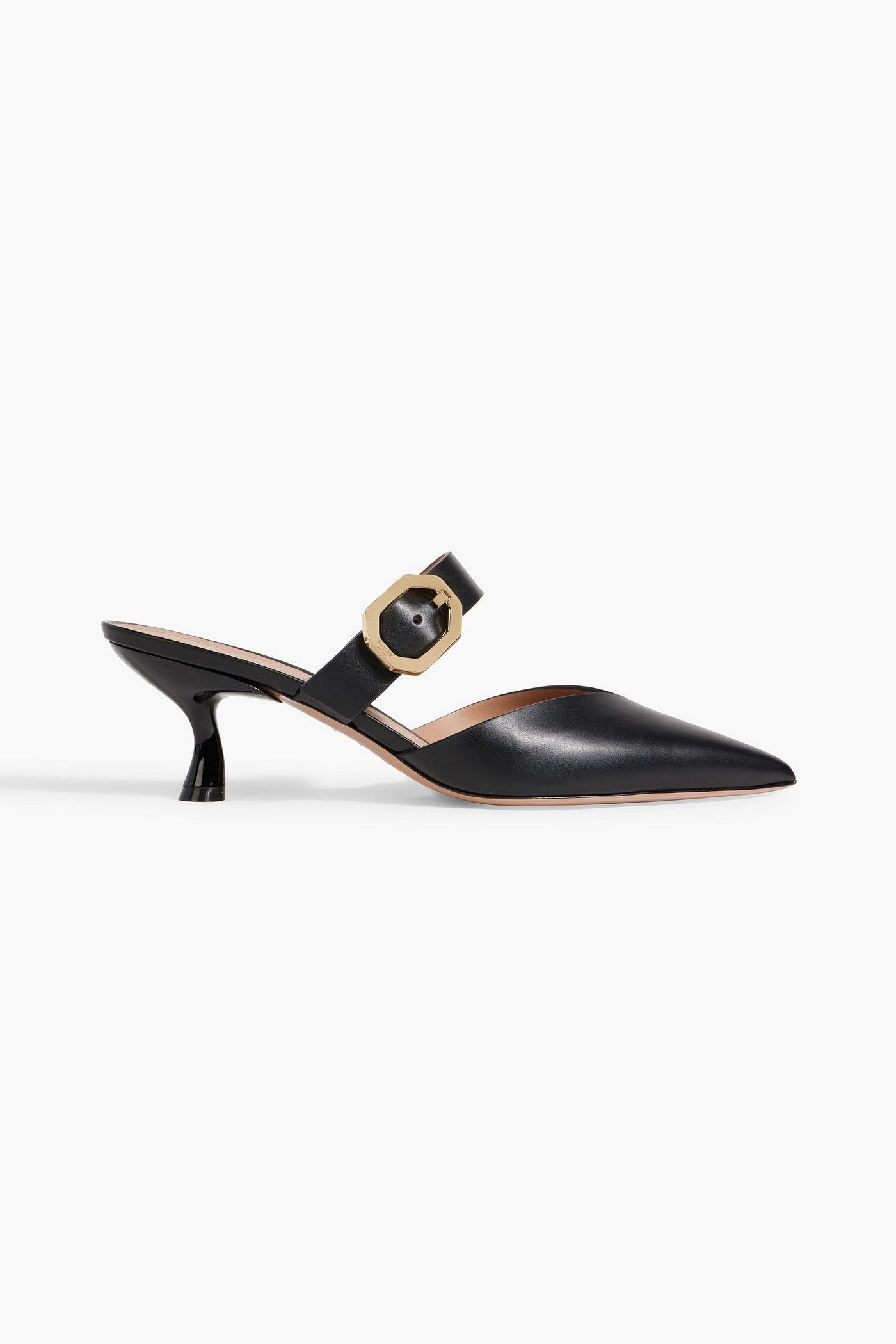 Malone Souliers Phoenix 45 Buckled Leather Mules Black Women's