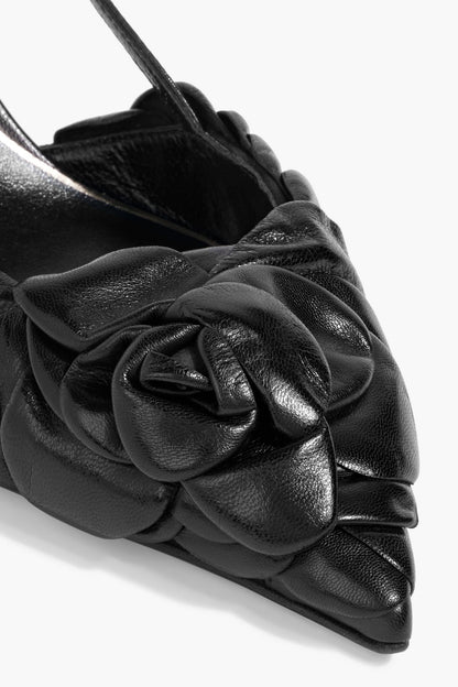 Valentino Garavani 03 Rose Edition Atelier Leather Slingback Pumps Black Women's