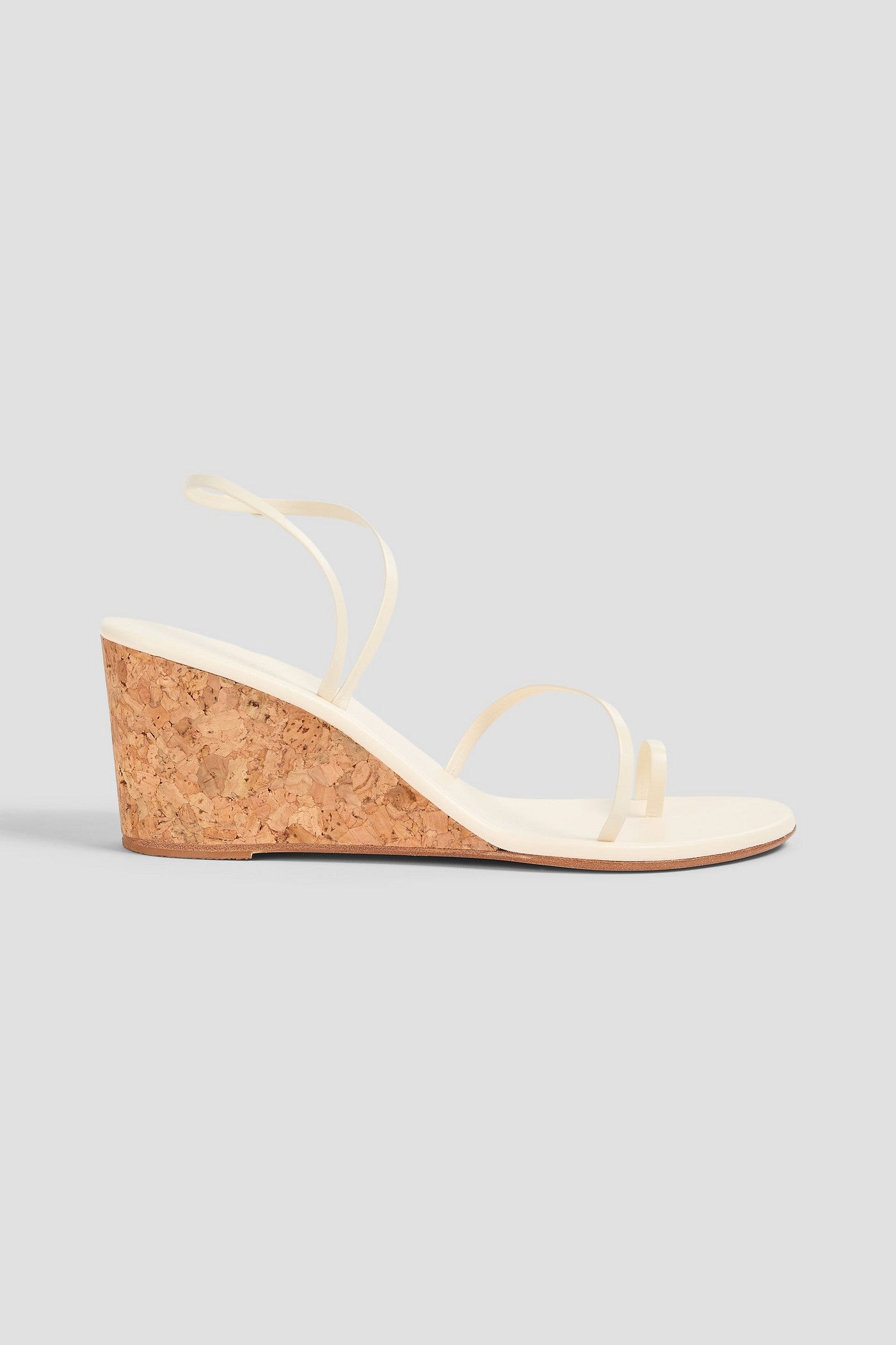 Ancient Greek Sandals Chora Leather Wedge Sandals Off-White Women's