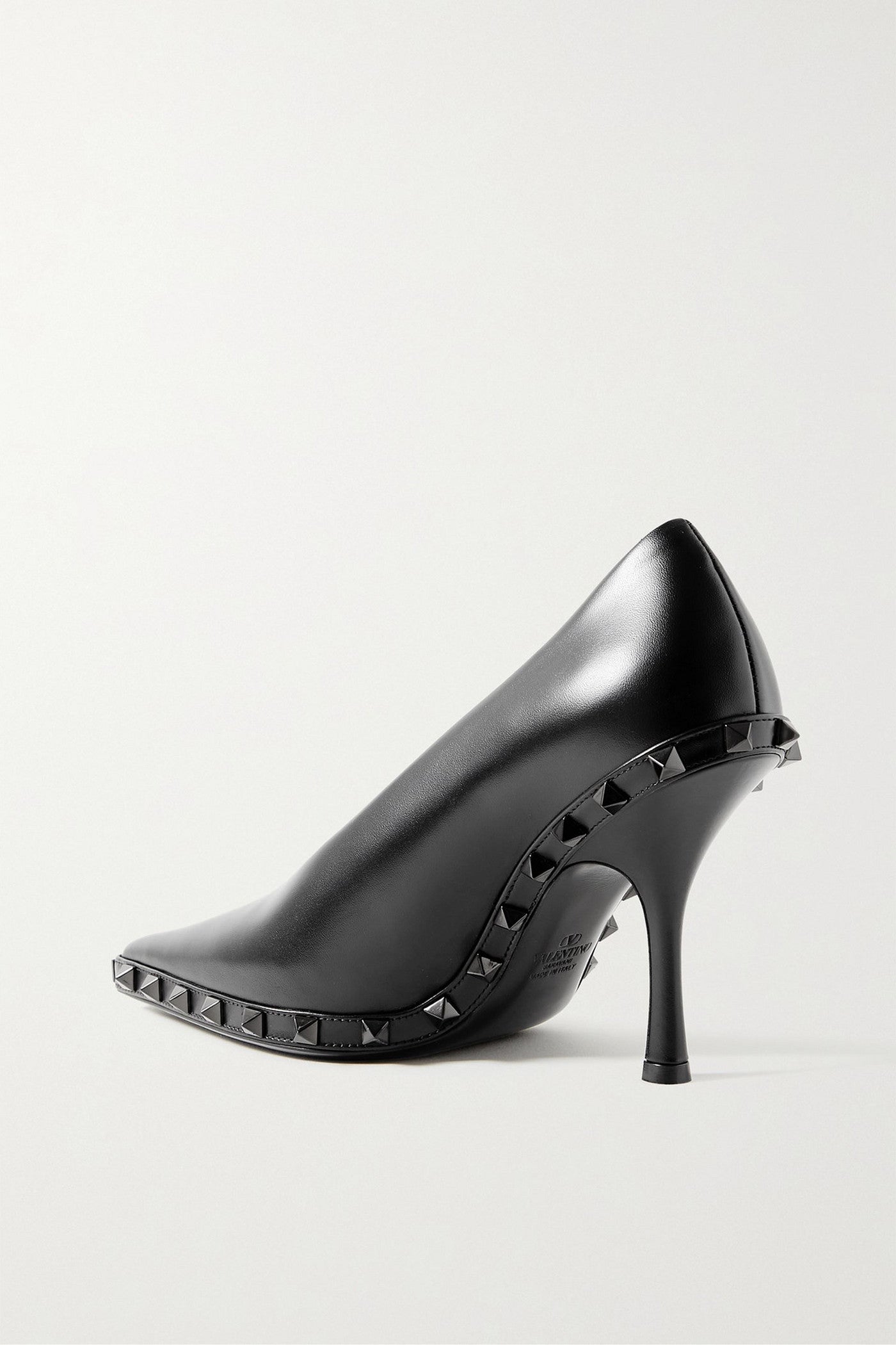 Valentino Garavani Rockstud 100 Leather Pumps Black Women's