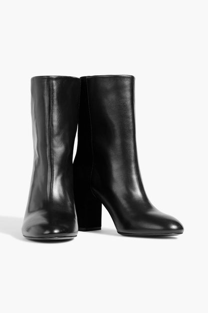 Stuart Weitzman Leather And Suede Ankle Boots Black Women's