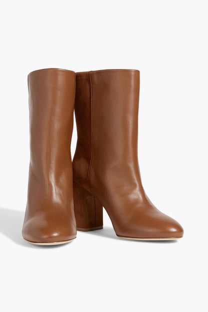Stuart Weitzman Leather And Suede Ankle Boots Brown Women's