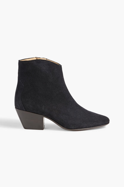 Isabel Marant Dacken Suede Ankle Boots Black Women's