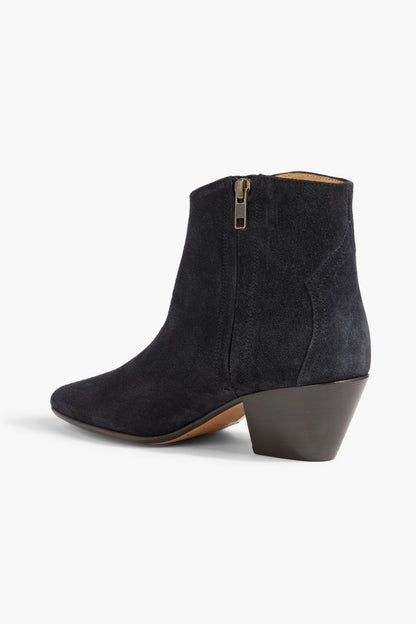 Isabel Marant Dacken Suede Ankle Boots Black Women's