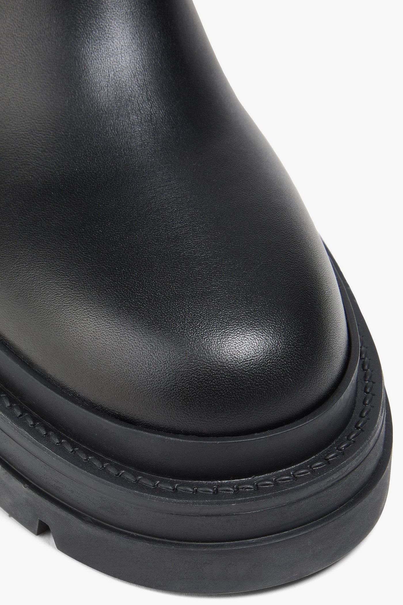 Valentino Garavani Vlogo Signature Leather Knee Boots Black Women's
