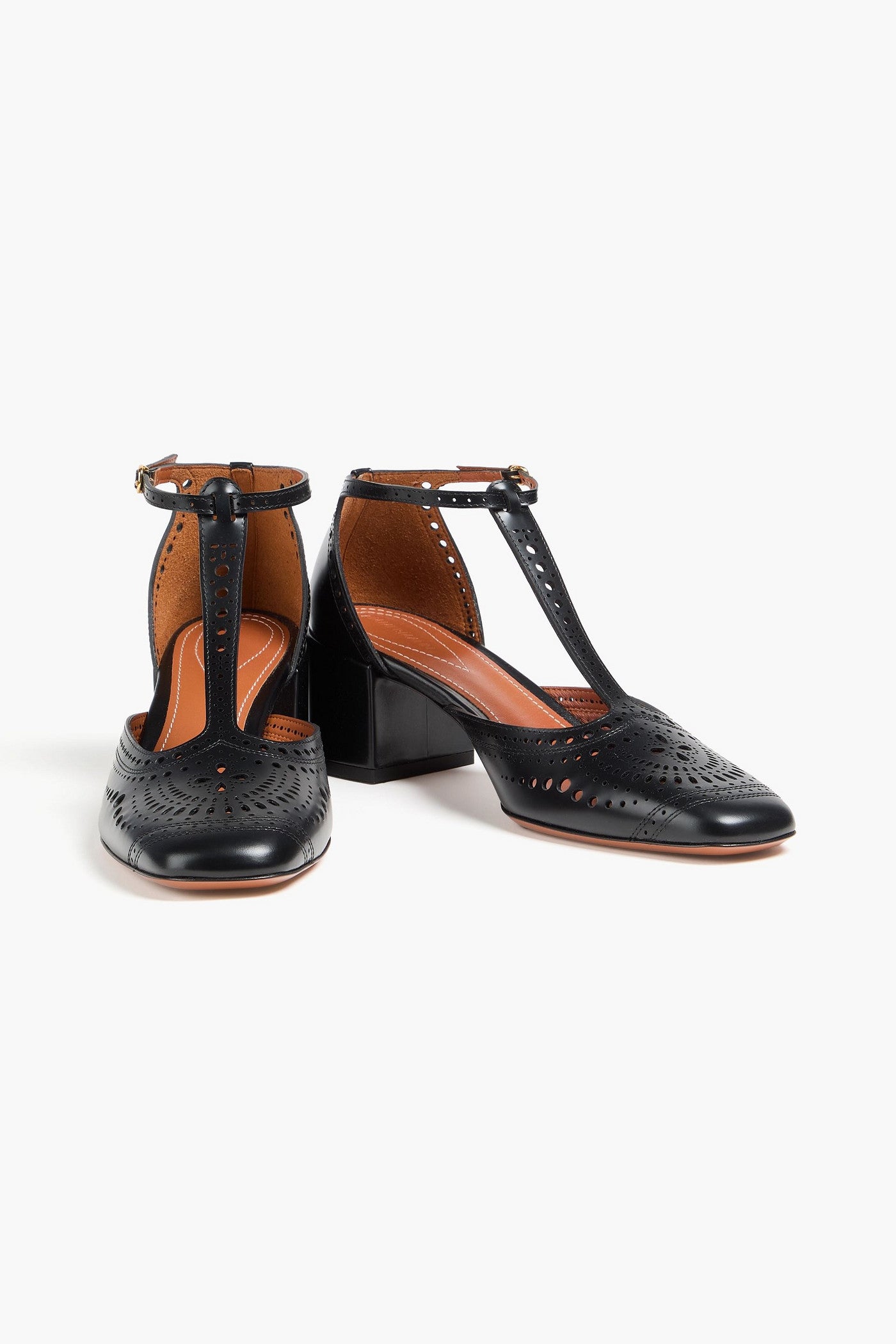 Zimmermann Laser-Cut Leather Pumps Black Women's