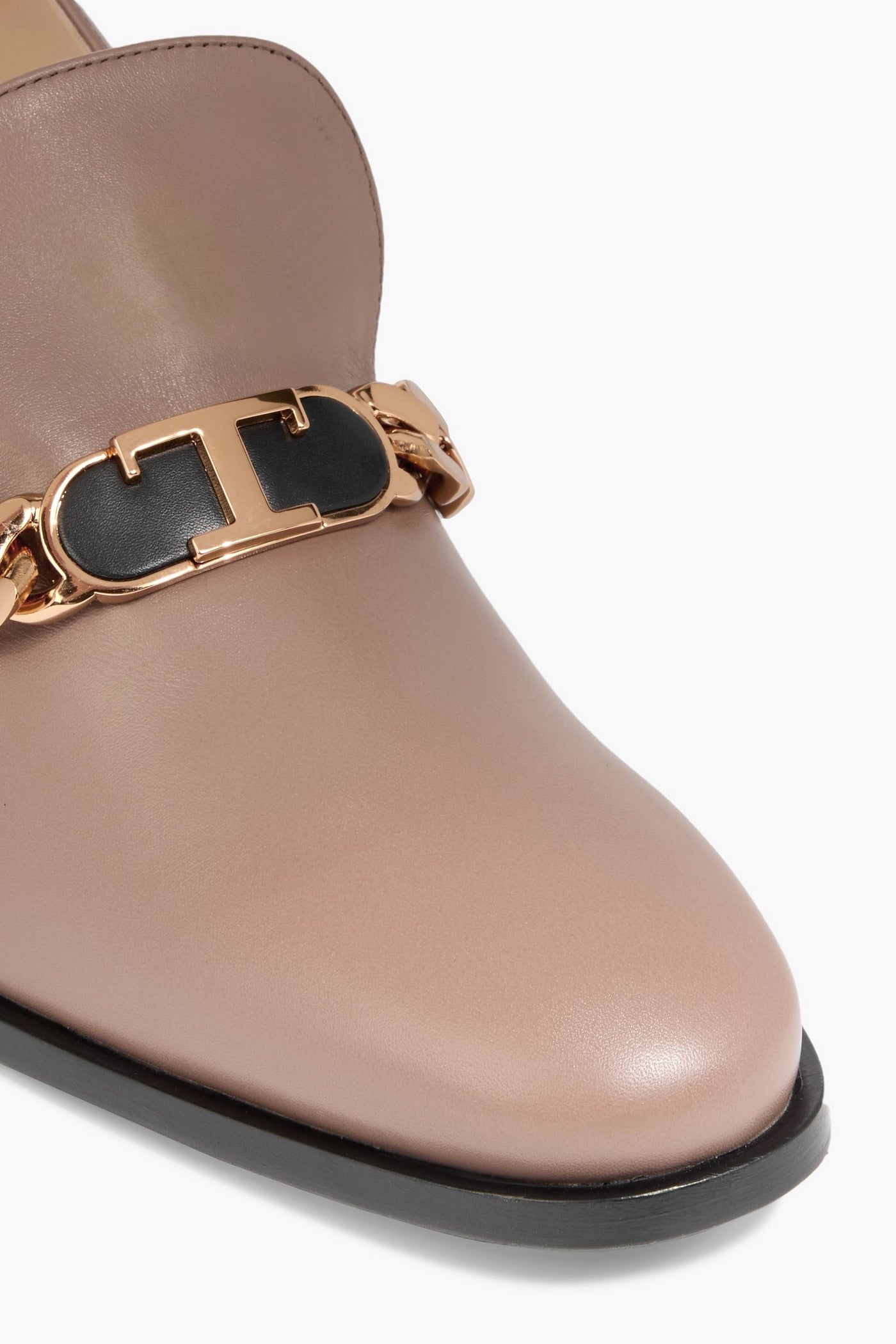Tod's Embellished Leather Pumps Taupe Women's