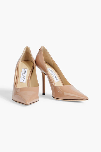 Jimmy Choo Love 100 Patent-Leather Pumps Neutral Women's
