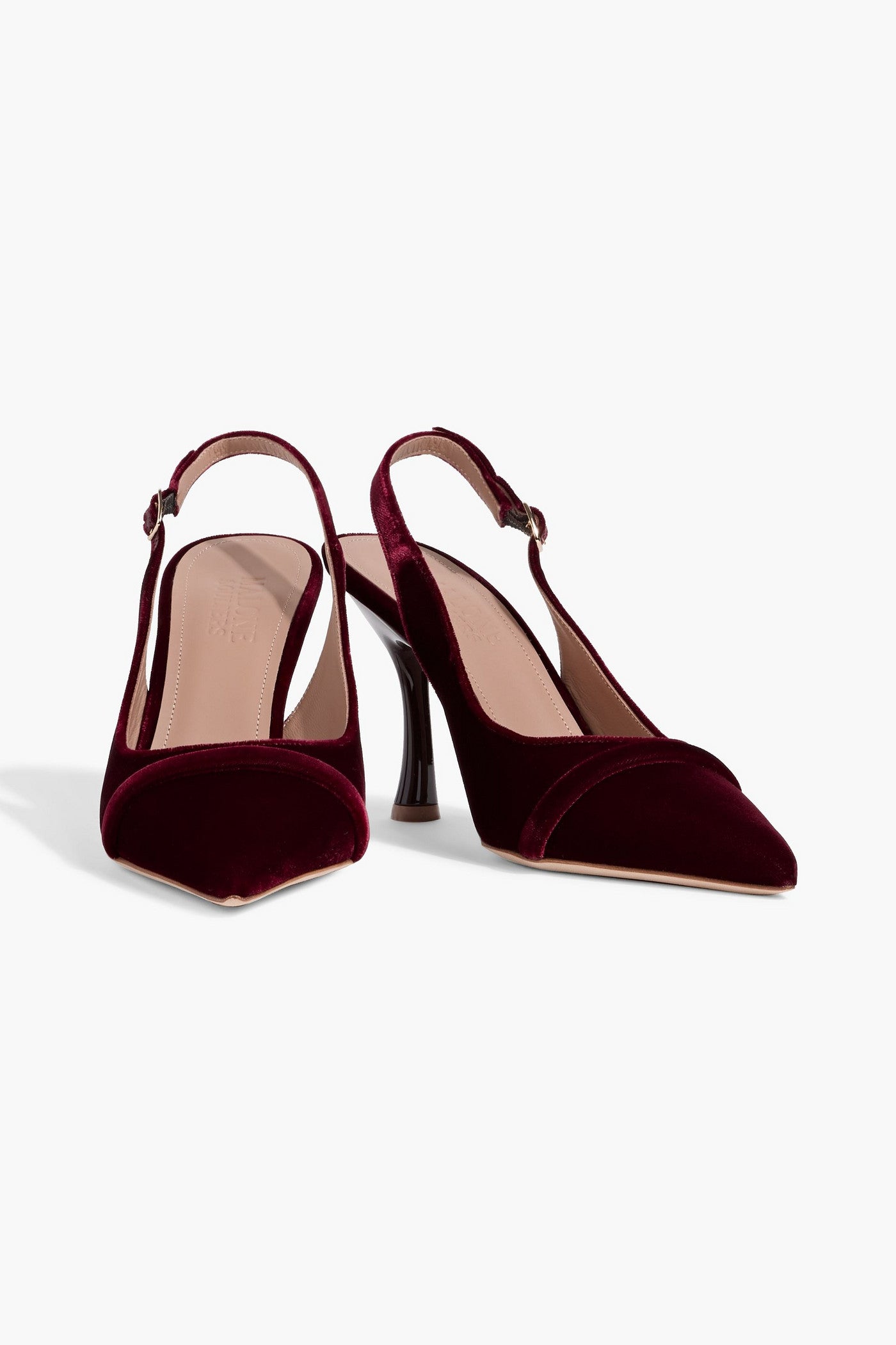 Malone Souliers Jama Velvet Slingback Pumps Plum Women's