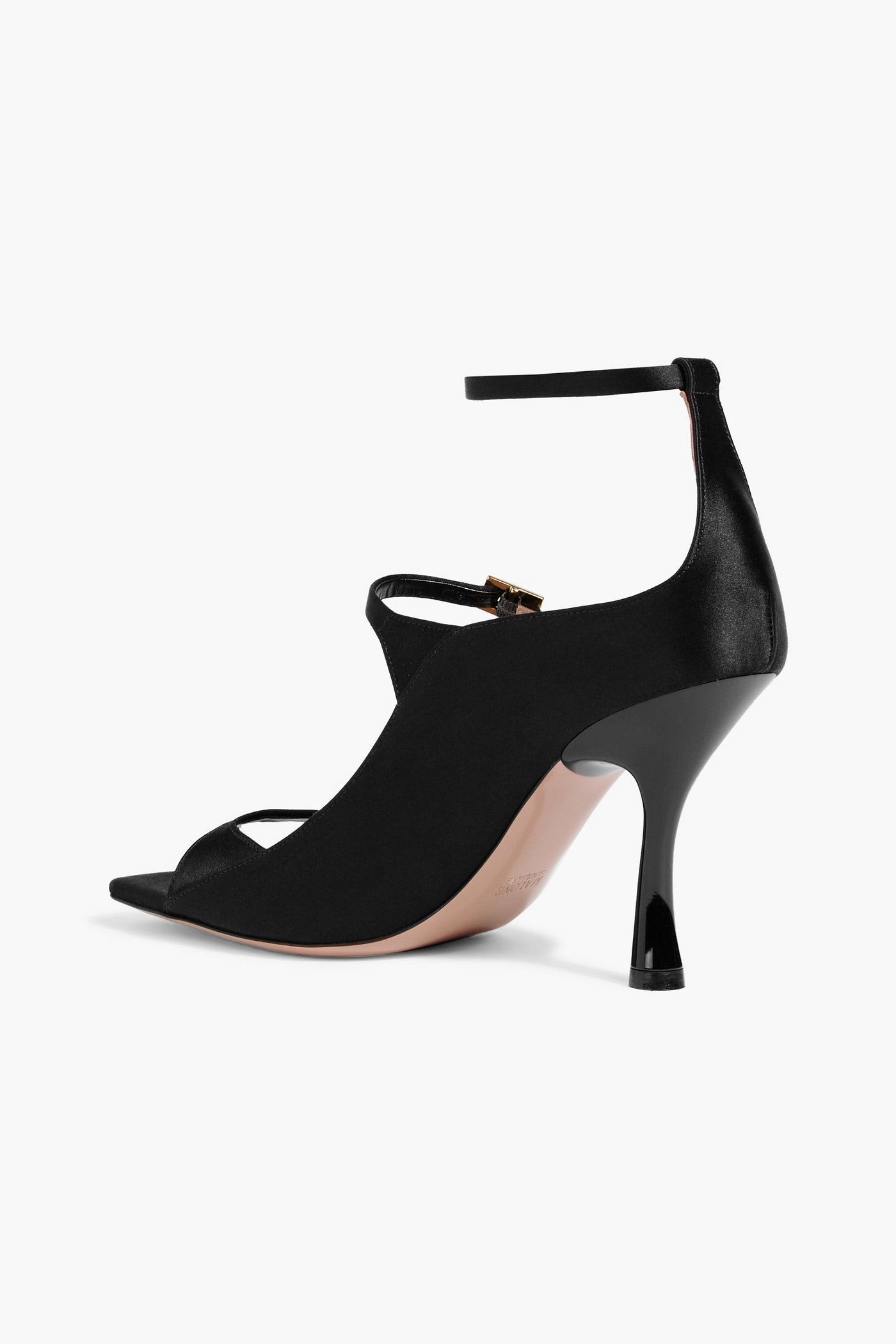 Malone Souliers Riley 90 Crystal-Embellished Satin Sandals Black Women's