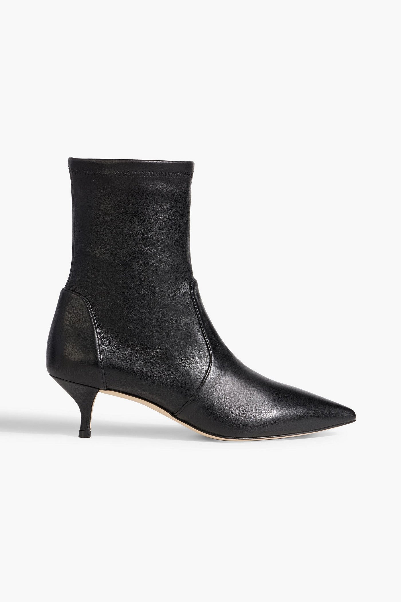 Stuart Weitzman Mara 50 Leather Ankle Boots Black Women's