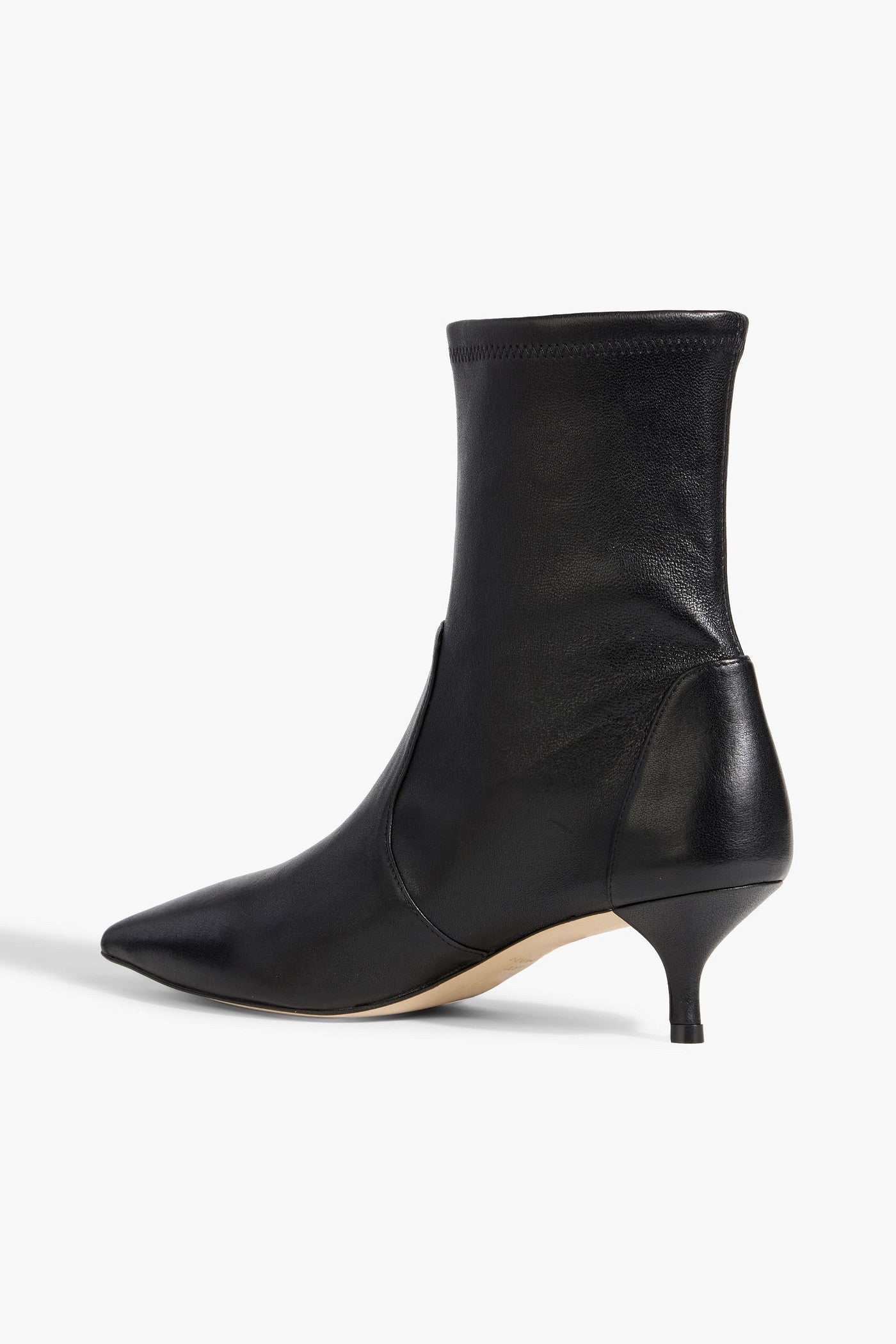 Stuart Weitzman Mara 50 Leather Ankle Boots Black Women's