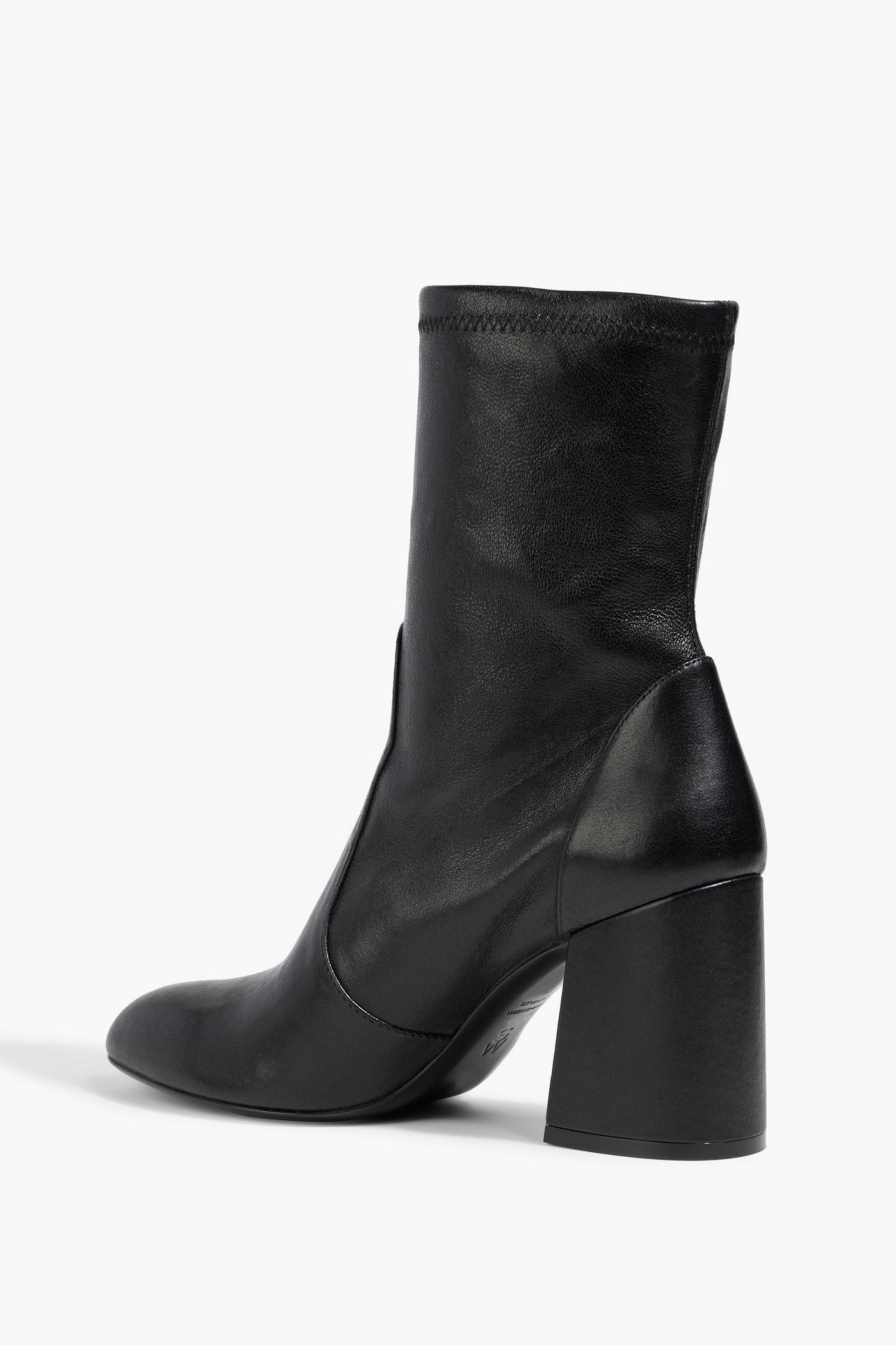 Stuart Weitzman Stretch-Leather Ankle Boots Black Women's