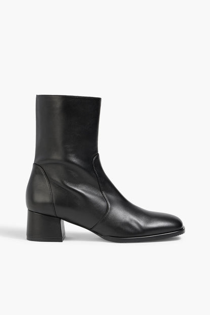 Stuart Weitzman Nola Leather Ankle Boots Black Women's