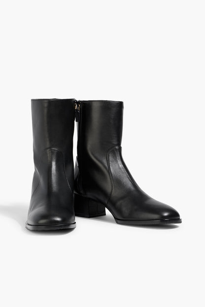 Stuart Weitzman Nola Leather Ankle Boots Black Women's