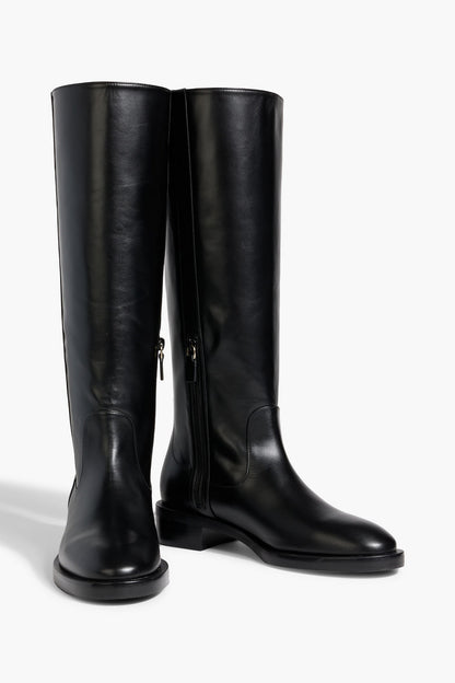 Stuart Weitzman Lenora Leather Knee Boots Black Women's