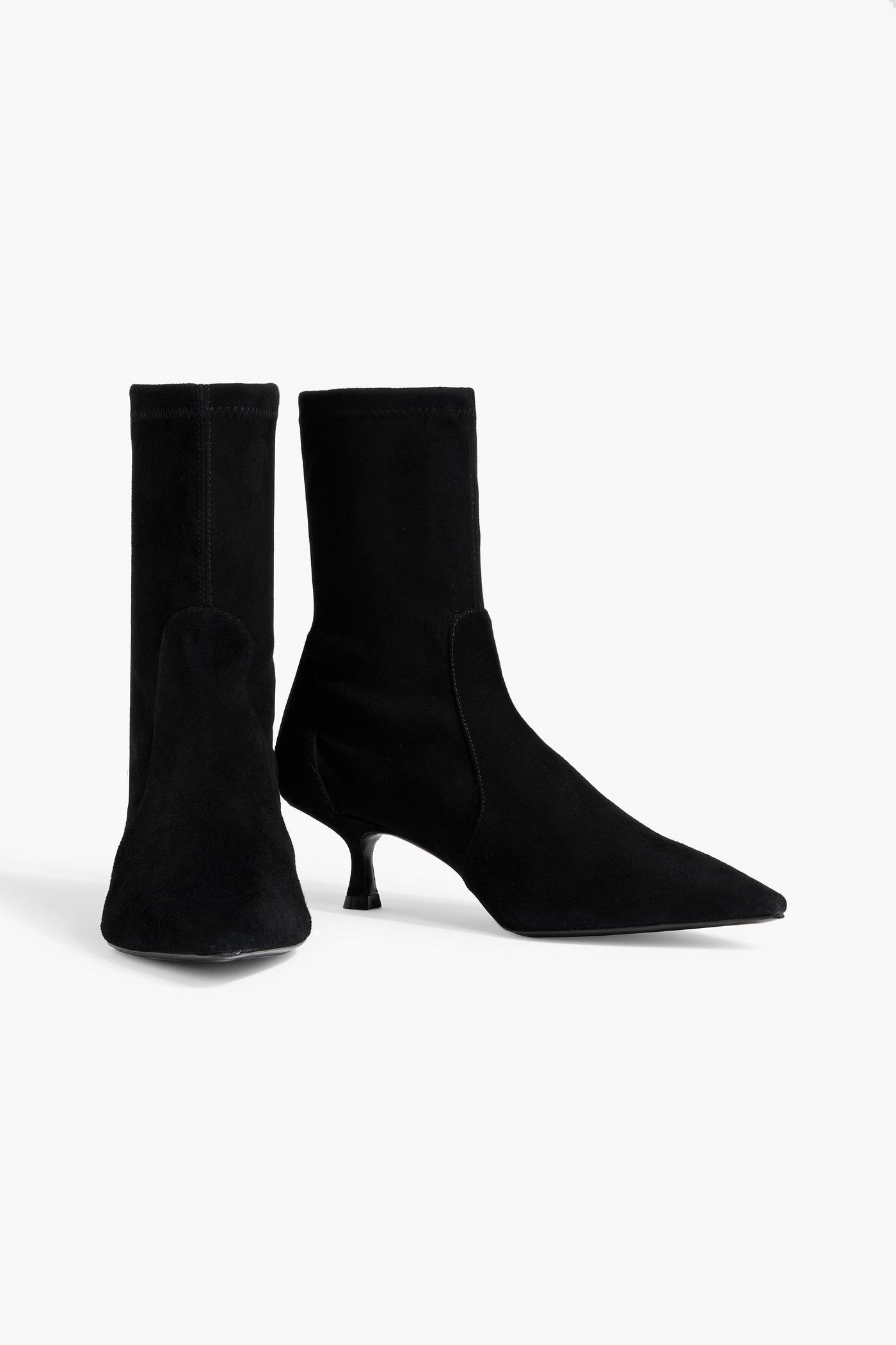 Stuart Weitzman Naomi 50 Suede Ankle Boots Black Women's