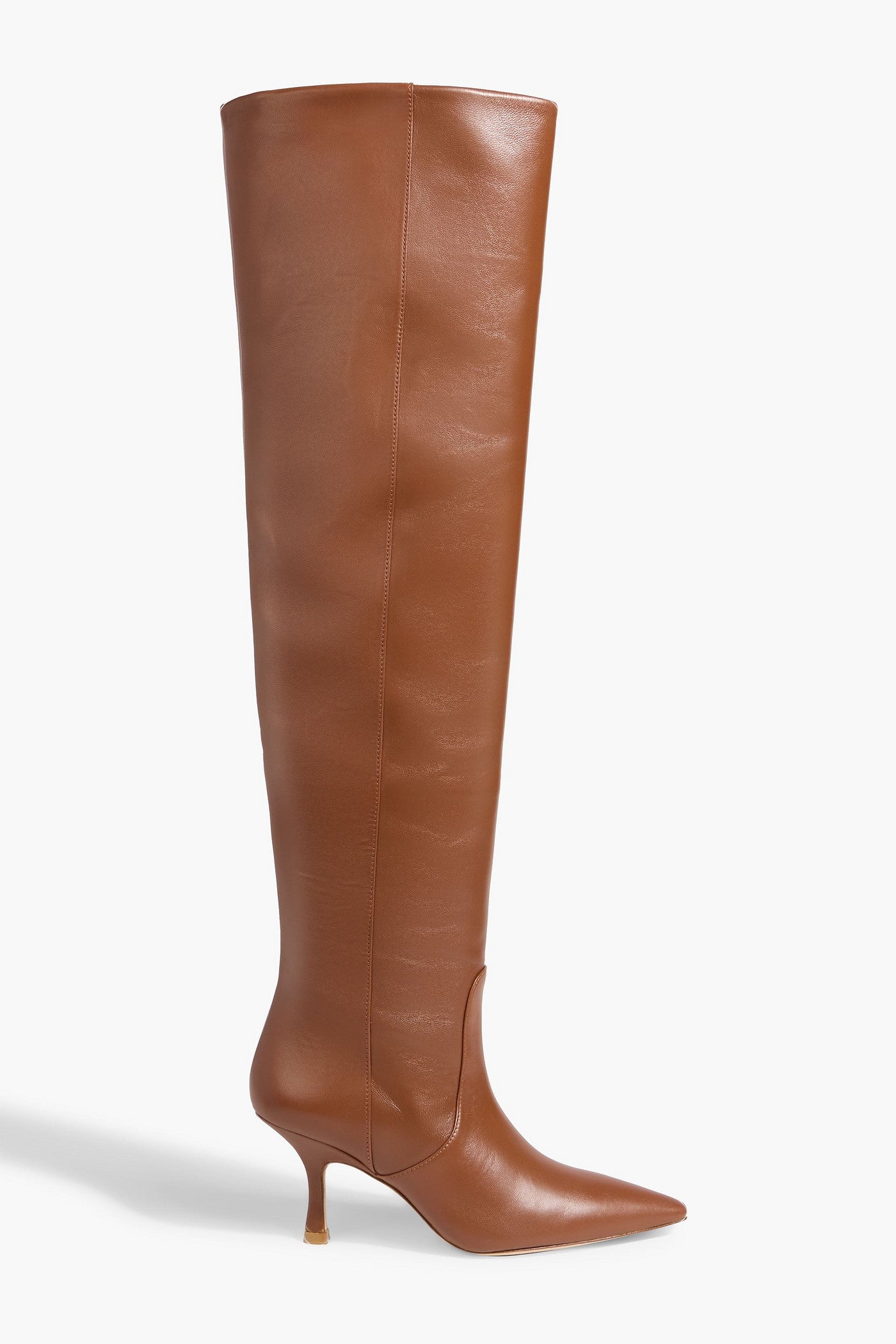 Stuart Weitzman Naomi 75 Leather Over-The-Knee Boots Tan Women's