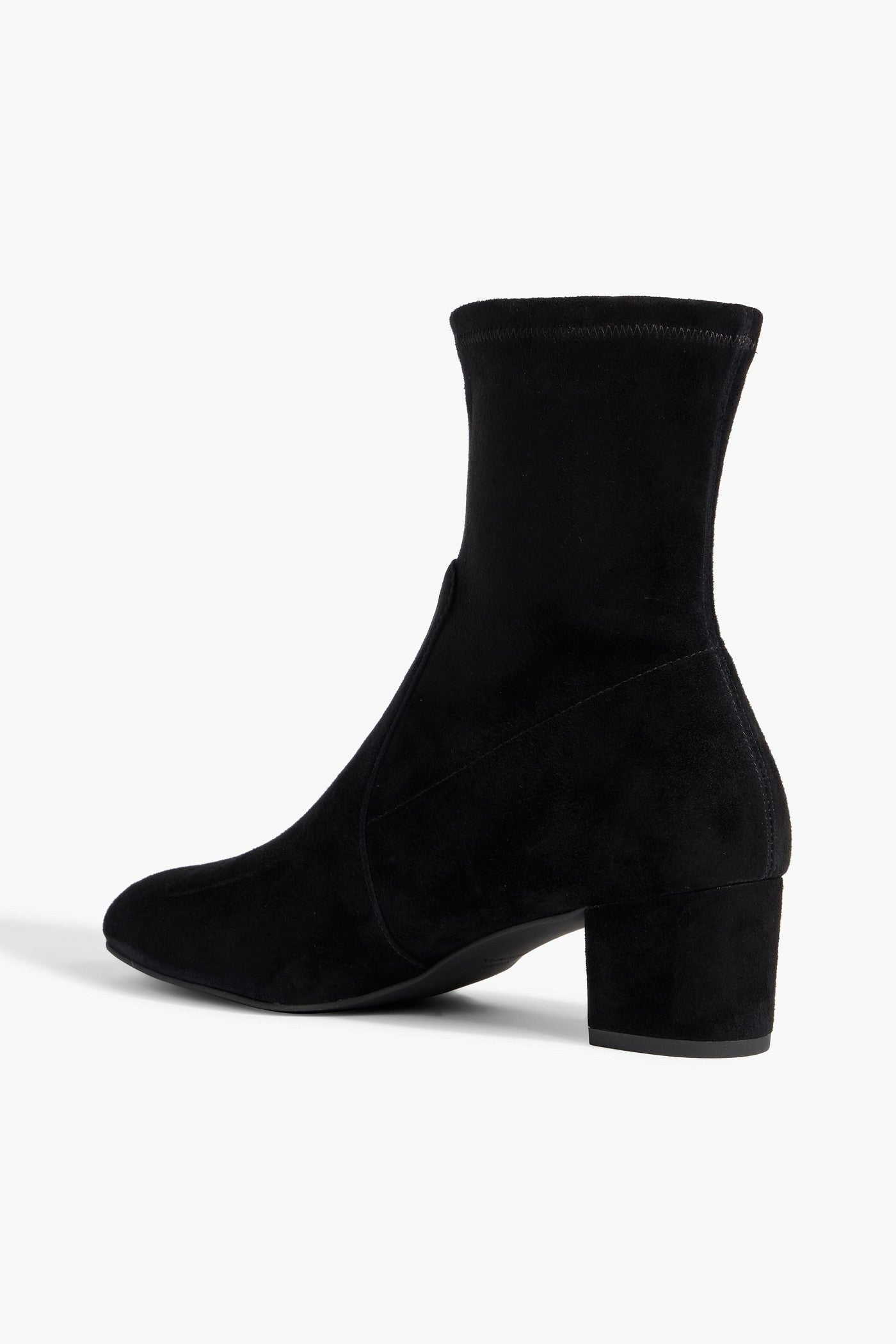 Stuart Weitzman Sofia 50 Stretch-Suede Sock Boots Black Women's