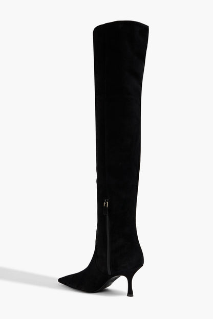 Stuart Weitzman Naomi 75 Suede Over-The-Knee Boots Black Women's
