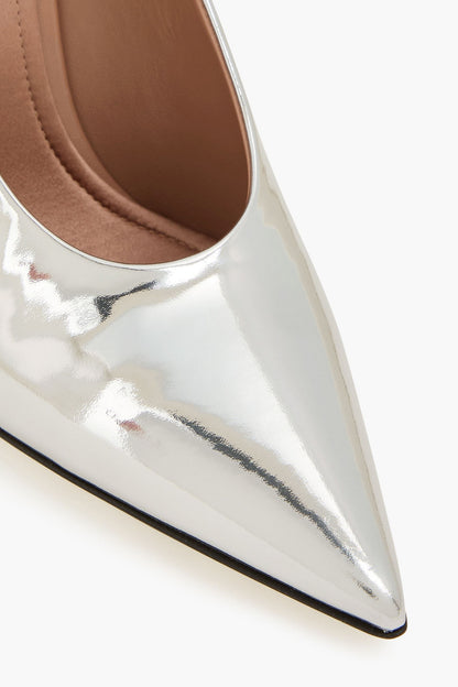 Valentino Garavani Nite-Out 110 Mirrored-Leather Pumps Silver Women's