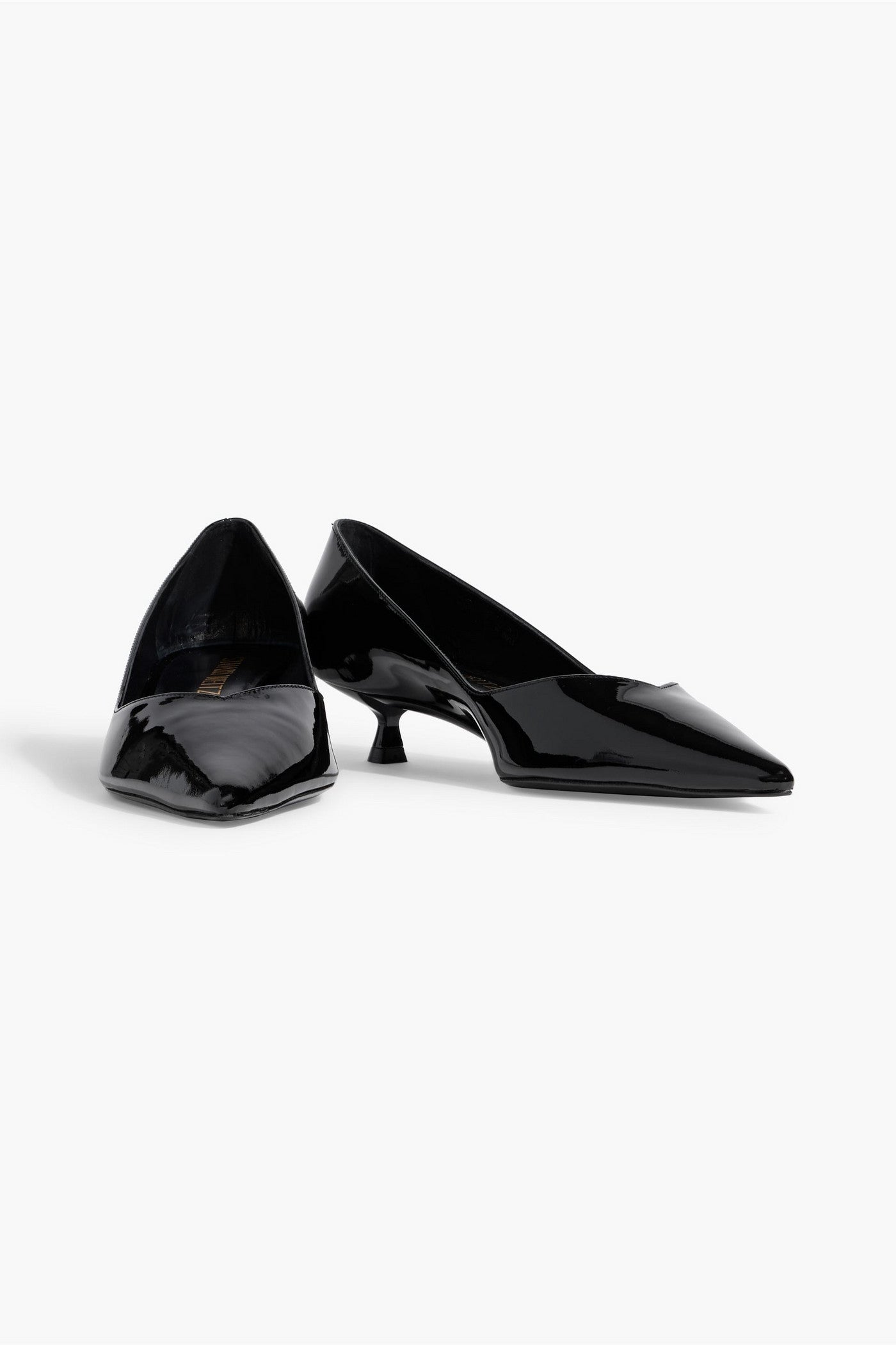 Stuart Weitzman Eva 35 Patent-Leather Pumps Black Women's