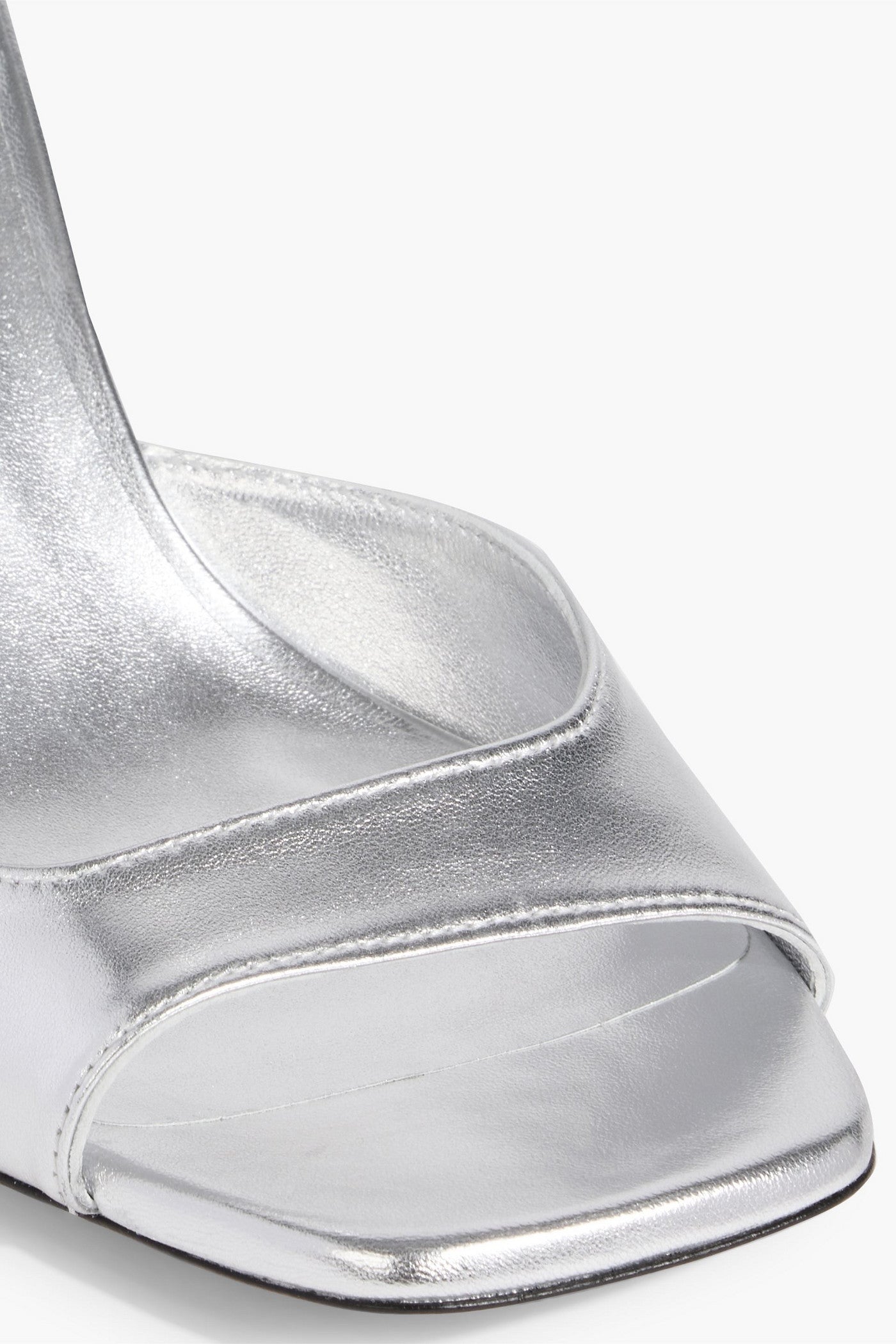 Stuart Weitzman Metallic Leather Sandals Silver Women's
