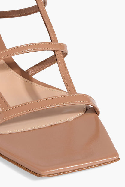 Gianvito Rossi Mondry 55 Leather Sandals Light Brown Women's