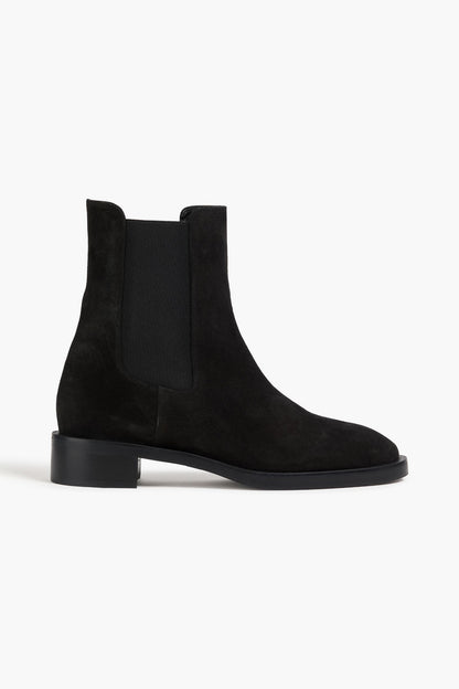 Stuart Weitzman Lenora Suede Chelsea Boots Black Women's
