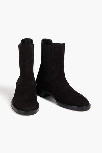 Stuart Weitzman Lenora Suede Chelsea Boots Black Women's