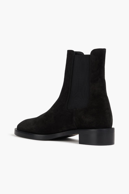 Stuart Weitzman Lenora Suede Chelsea Boots Black Women's