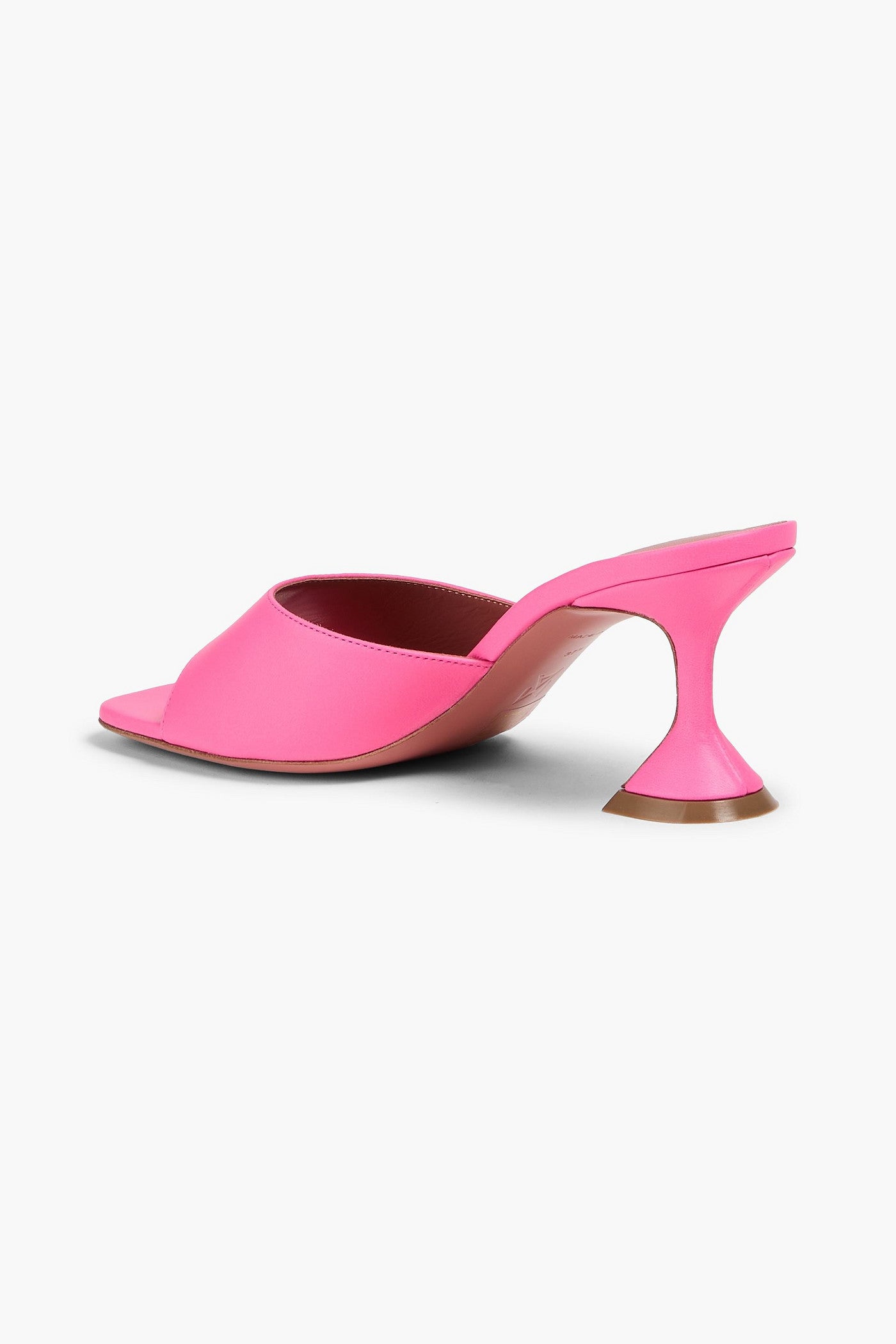 Amina Muaddi Lupita Leather Mules Bubblegum Women's