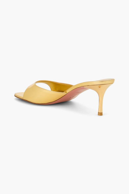 Amina Muaddi Jeanne Mirrored-Leather Mules Gold Women's