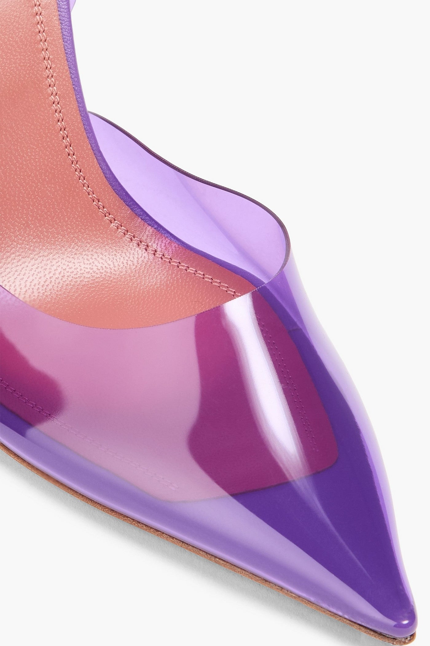 Amina Muaddi Holli Pvc Slingback Pumps Purple Women's