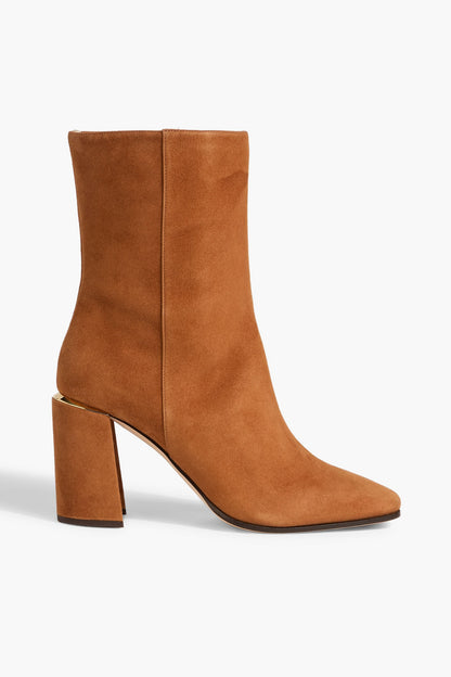 Jimmy Choo Loren 85 Suede Ankle Boots Tan Women's
