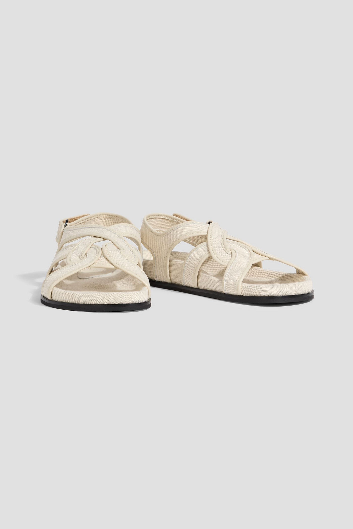 Toteme Canvas Slingback Sandals Ecru Women's