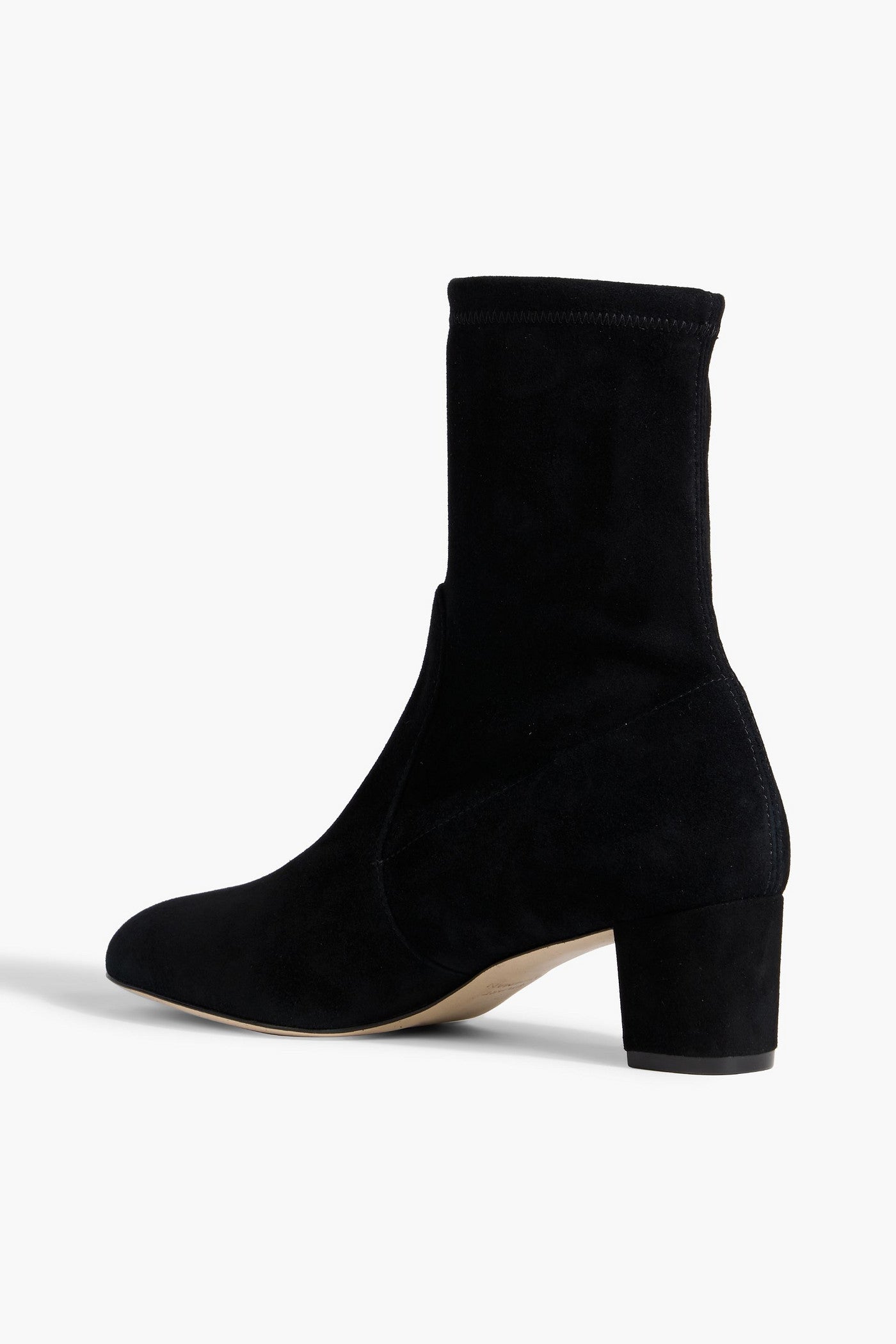 Stuart Weitzman Sofia 50 Suede Ankle Boots Black Women's