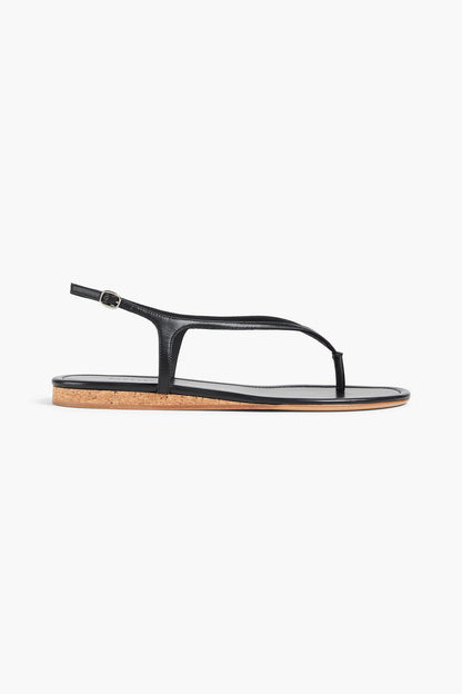Gabriela Hearst Gia Leather Slingback Sandals Black Women's