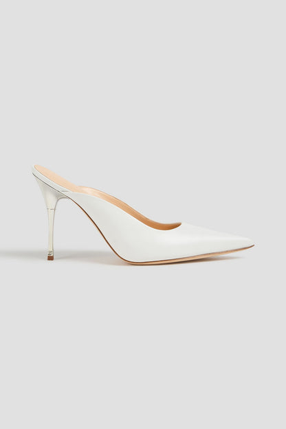 Magda Butrym Leather Mules White Women's