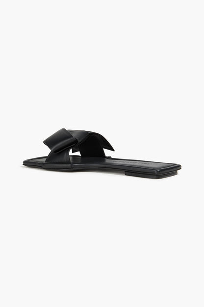 Acne Studios Knotted Leather Slides Black Women's