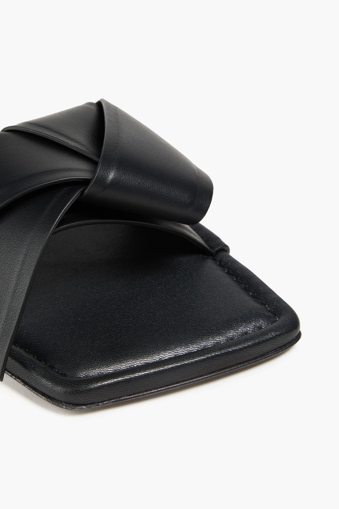 Acne Studios Knotted Leather Slides Black Women's