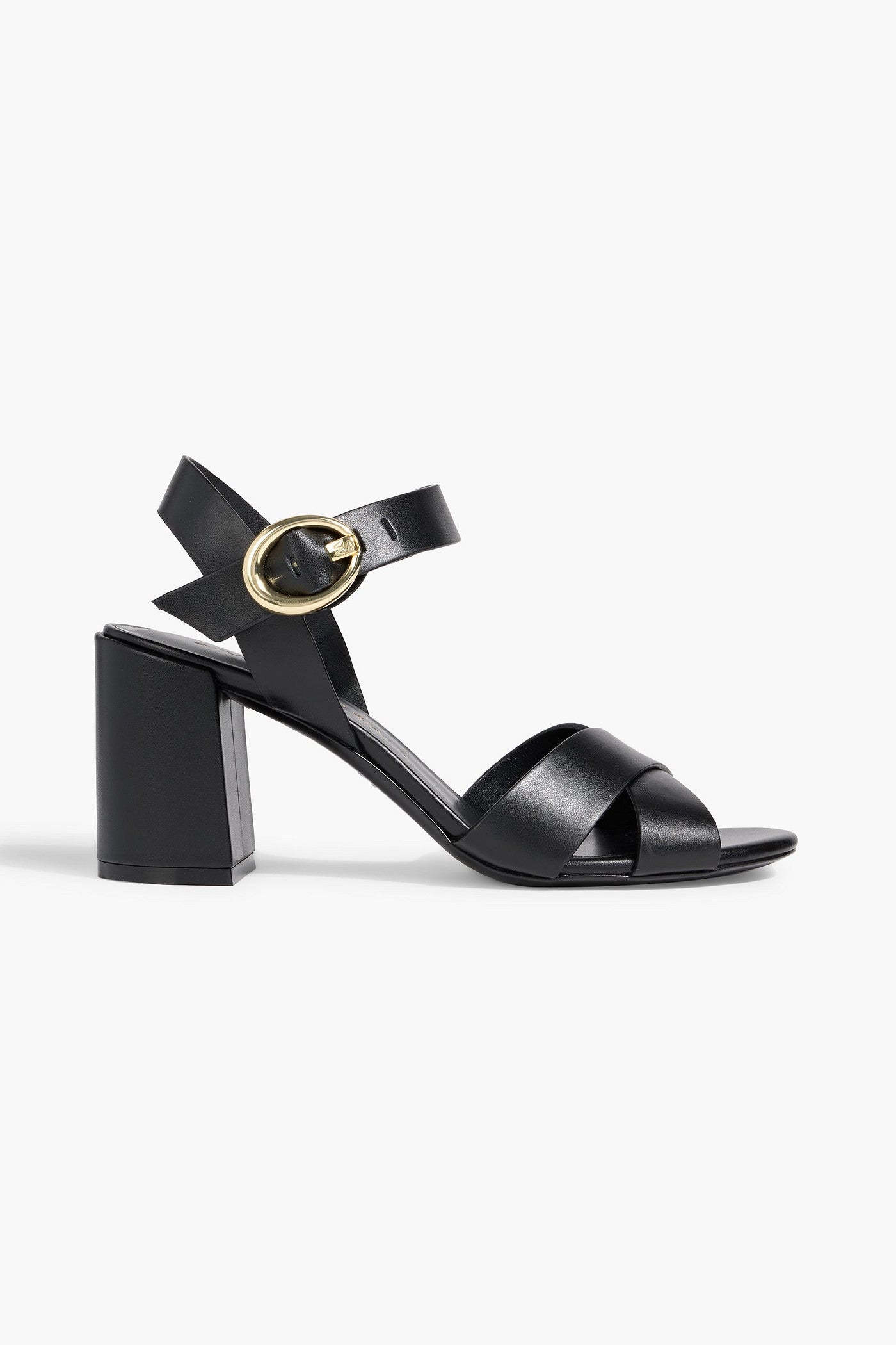 Stuart Weitzman Benni 75 Leather Sandals Black Women's