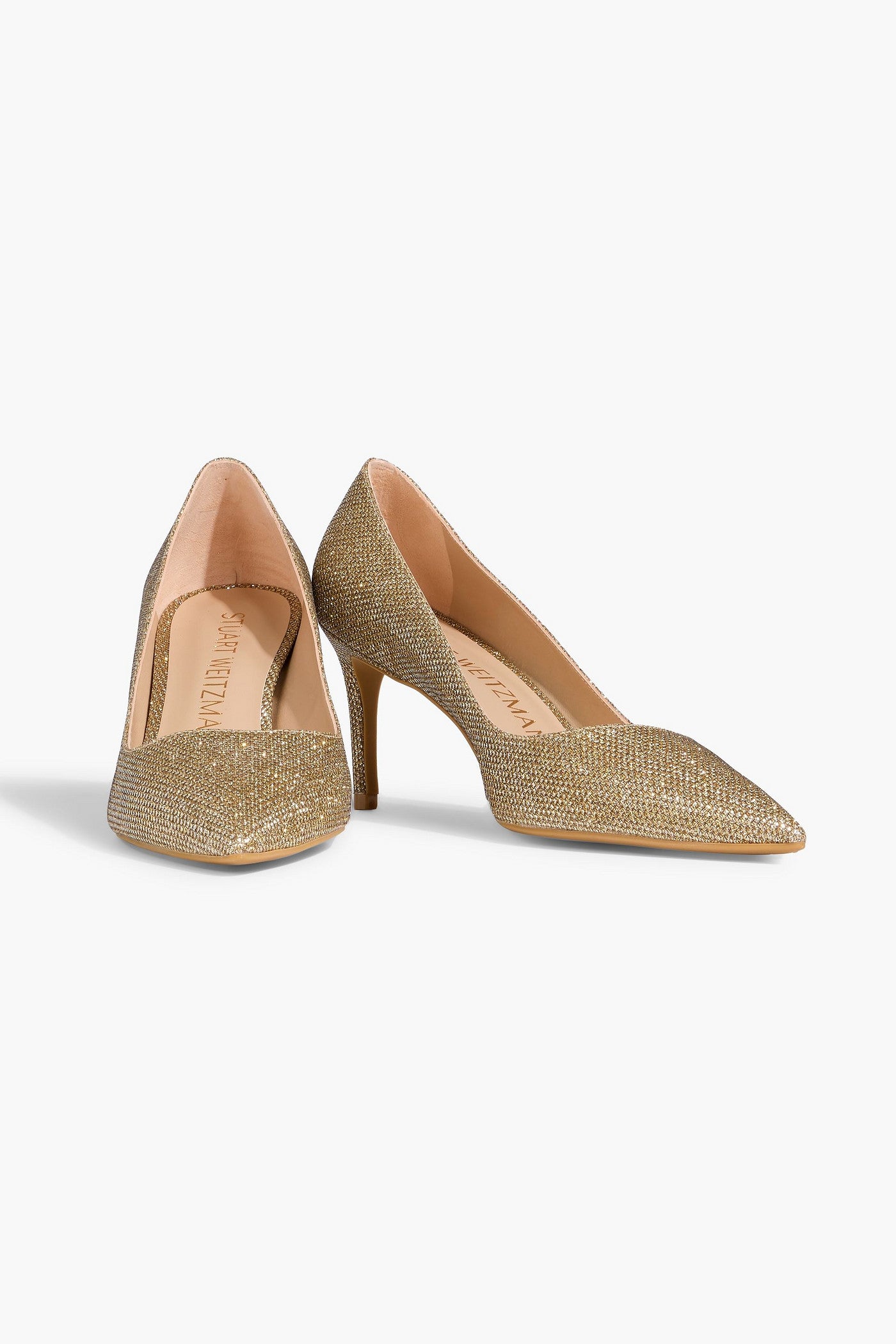 Stuart Weitzman Linsi 75 Lam Pumps Gold Women's