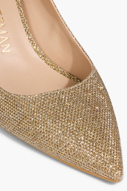 Stuart Weitzman Linsi 75 Lam Pumps Gold Women's
