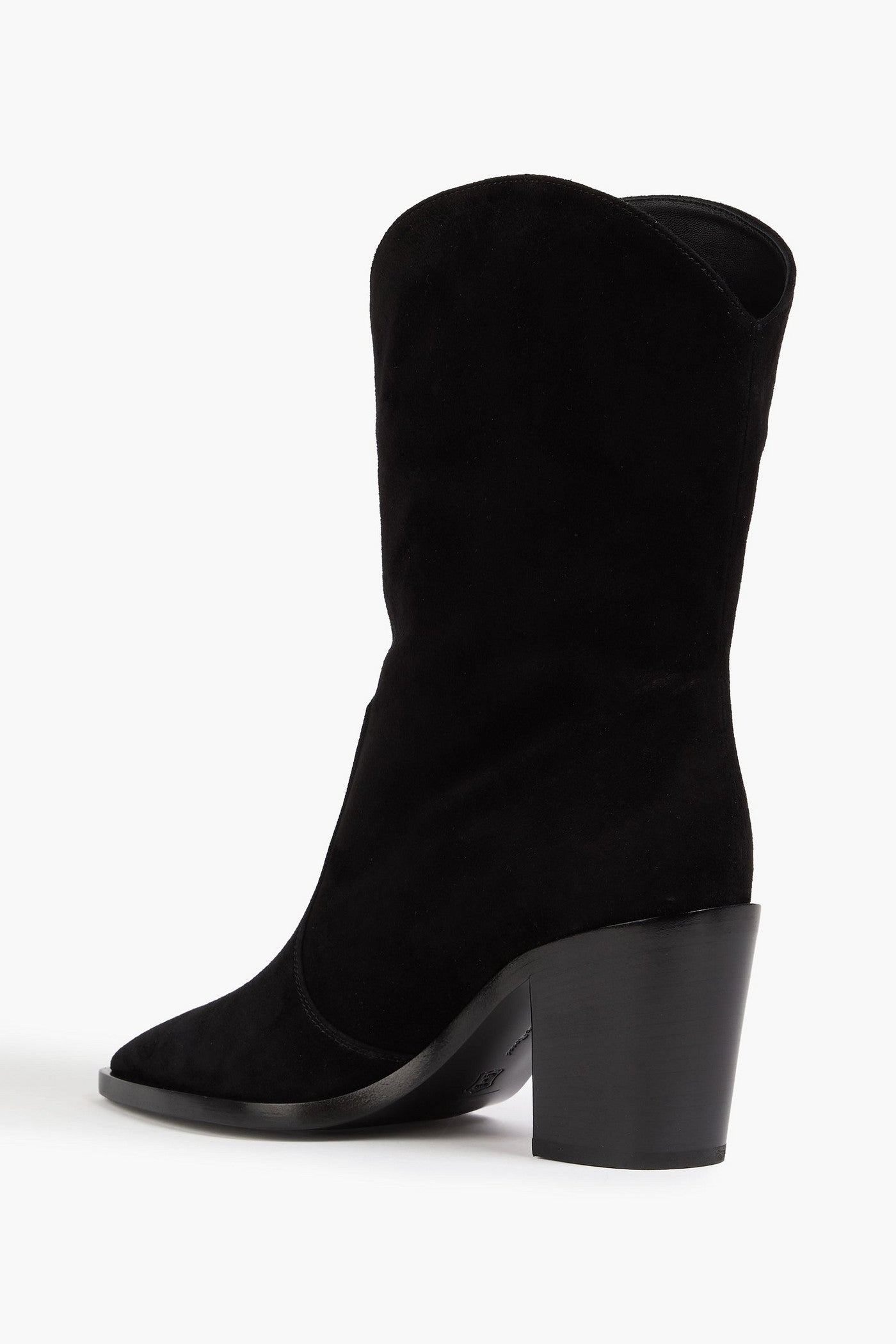 Gianvito Rossi Denver Suede Cowboy Boots Black Women's