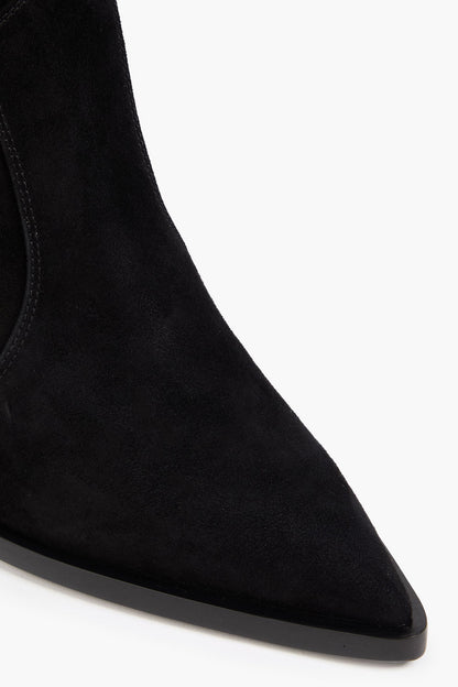Gianvito Rossi Denver Suede Cowboy Boots Black Women's