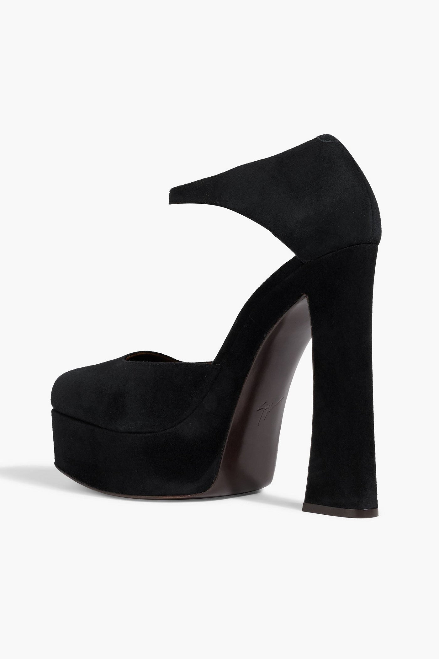 Giuseppe Zanotti Guendaline Suede Platform Pumps Black Women's
