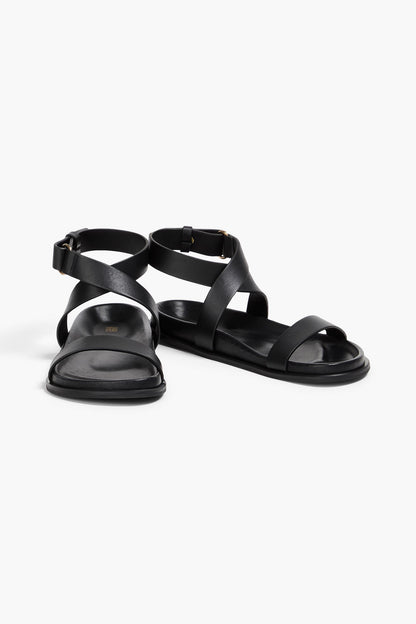 Toteme Leather Sandals Black Women's